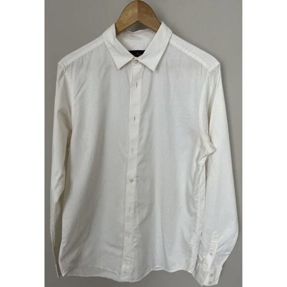 Ben Sherman Mens White Long Sleeve Button Down Shirt, Size L - Picture 5 of 5